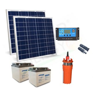 KIT SOLARE IRRIGAZIONE 100W 24V 360 L/H PREVALENZA MAX 70 MT