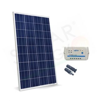 KIT SOLARE BASE 100W 12V – MODULO FOTOVOLTAICO 100W E REGOLATORE 10A PWM