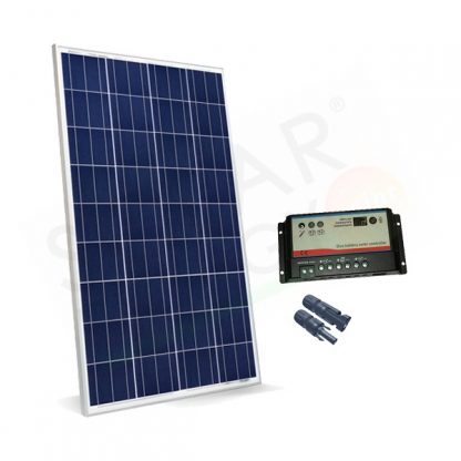 KIT SOLARE CAMPER 150W 12V - MODULO 150W E REGOLATORE 10A DUAL BATTERY