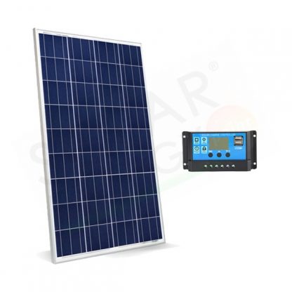 KIT SOLARE CAMPER 150W 12V - MODULO FOTOVOLTAICO 150W E REGOLATORE 10A PWM