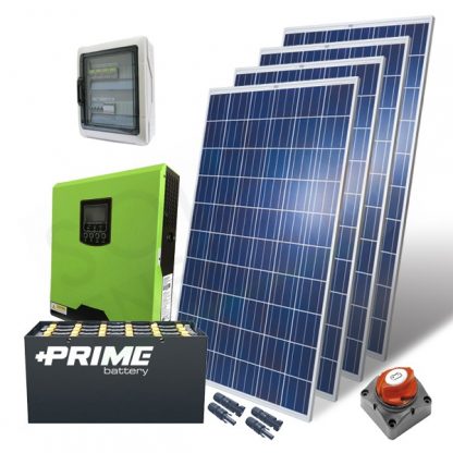 KIT FOTOVOLTAICO OFF-GRID 1.1 KW 24V CON BATTERIE OPZ 4500 AH