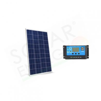 KIT SOLARE CAMPER 10W 12V - MODULO FOTOVOLTAICO 10W E REGOLATORE 10A PWM