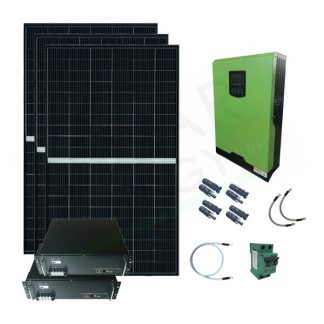 KIT FOTOVOLTAICO OFF-GRID 1500 W 24V CON BATTERIE LITIO 4.8 KWH