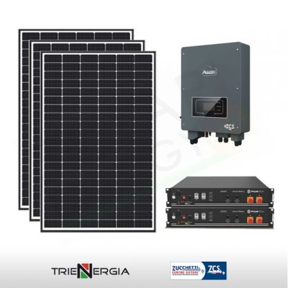 KIT FOTOVOLTAICO 6 KW TRIENERGIA – ZCS CON ACCUMULO DA 4.8 KWH