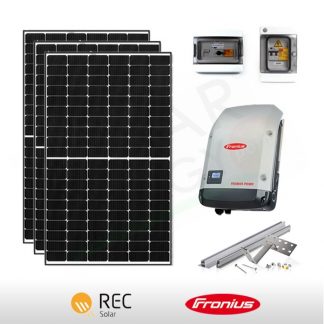 KIT FOTOVOLTAICO 3 KW REC – FRONIUS (COMPLETO)