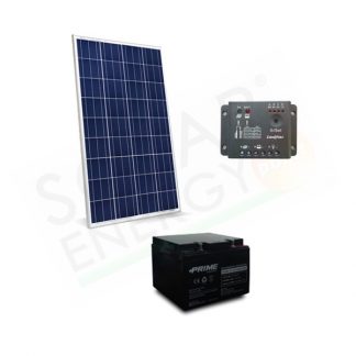 KIT SOLARE PRO 20W 12V – MODULO 20W / REGOLATORE 5A / BATTERIA 12AH