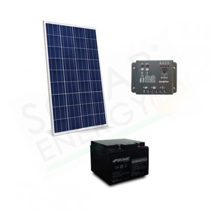 KIT SOLARE PRO 20W 12V – MODULO 20W / REGOLATORE 5A / BATTERIA 12AH