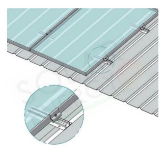 KIT FISSAGGIO COMPLETO PER 1 MODULO FOTOVOLTAICO LAMIERA GRECATA