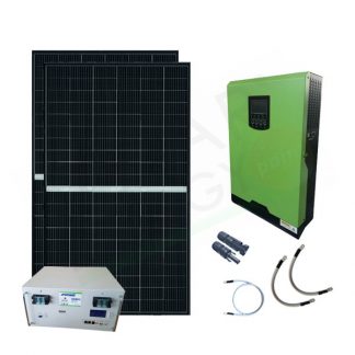 KIT FOTOVOLTAICO OFF-GRID 750 W 48V CON BATTERIE LITIO 4.8 KWH