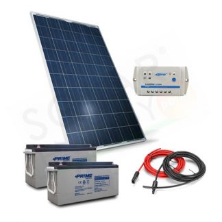 KIT SOLARE PRO 280W 24V - MODULO 280W / REGOLATORE 10A / 2 BATTERIE 150AH