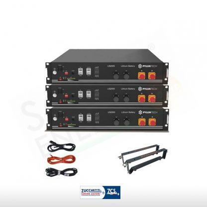 KIT BATTERIE PYLONTECH US2000 7.2 KWH PLUS STAFFE ZCS E CAVI
