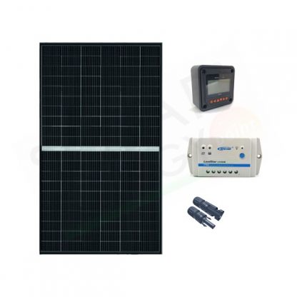 KIT SOLARE BASE 375W 24V – MODULO FOTOVOLTAICO 375W REGOLATORE 20A PWM CON DISPLAY MT-50