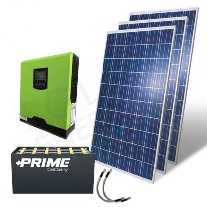 KIT FOTOVOLTAICO OFF-GRID 1.6 KW 24V CON BATTERIE OPZS 3000 AH