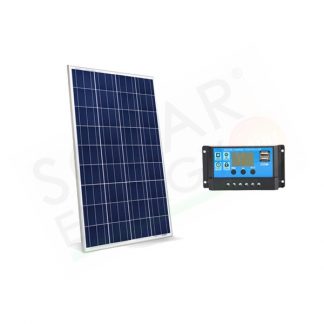 KIT SOLARE CAMPER 30W 12V - MODULO FOTOVOLTAICO 30W E REGOLATORE 10A PWM