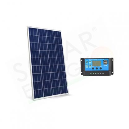 KIT SOLARE CAMPER 30W 12V - MODULO FOTOVOLTAICO 30W E REGOLATORE 10A PWM