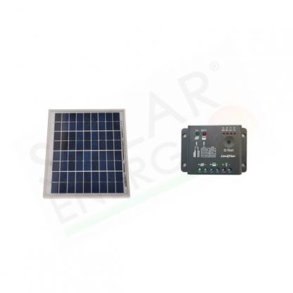 KIT SOLARE BASE 5W 12V – MODULO FOTOVOLTAICO 5W E REGOLATORE 5A PWM