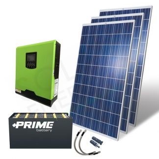 KIT FOTOVOLTAICO OFF-GRID 1.4 KW 24V CON BATTERIE OPZS 2160 AH