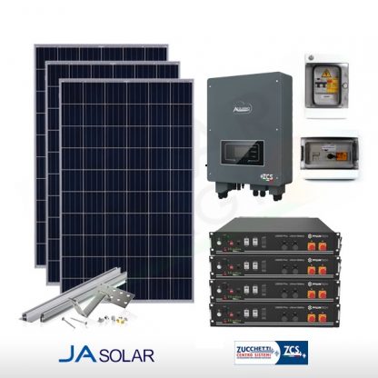 KIT FOTOVOLTAICO 6 KW JA SOLAR – ZCS CON ACCUMULO DA 9.6 KWH