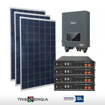 KIT FOTOVOLTAICO 6 KW TRIENERGIA – ZCS CON ACCUMULO DA 9