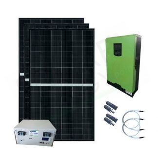 KIT FOTOVOLTAICO OFF-GRID 1500 W 48V CON BATTERIE LITIO 4.8 KWH