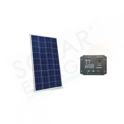 KIT SOLARE BASE 10W 12V – MODULO FOTOVOLTAICO 10W E REGOLATORE 5A PWM