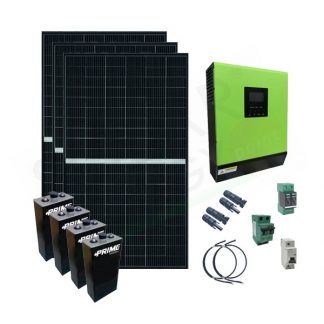 KIT FOTOVOLTAICO OFF-GRID 3 KW 48V CON BATTERIA OPzS 7.5 KWH