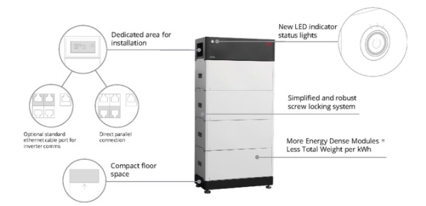 BYD LVS-16 – Box 4 batterie litio ferro fosfato con base e bmu 51.2 VdC - 15.36 kWh