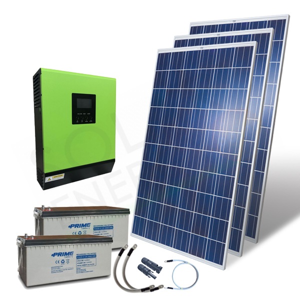 KIT FOTOVOLTAICO OFF-GRID 6.7 KW 48V 2MPPT CON BATTERIE AGM 3200 AH