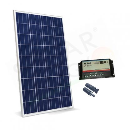 KIT SOLARE CAMPER 200W 12V - MODULO 200W E REGOLATORE 20A DUAL BATTERY