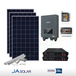 KIT FOTOVOLTAICO COMPLETO 3 KW JA SOLAR ZCS CON ACCUMULO DA 4