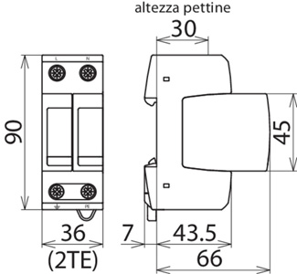 DEHN DEHNguard DG-M-TT-2P-275-FM – Limitatore di sovratensione AC 2P 230V 40K per reti monofase TT e TN