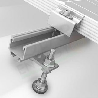 KIT FISSAGGIO COMPLETO PER 1 MODULO FOTOVOLTAICO TETTO A FALDA CON VITE PER CALCESTRUZZO