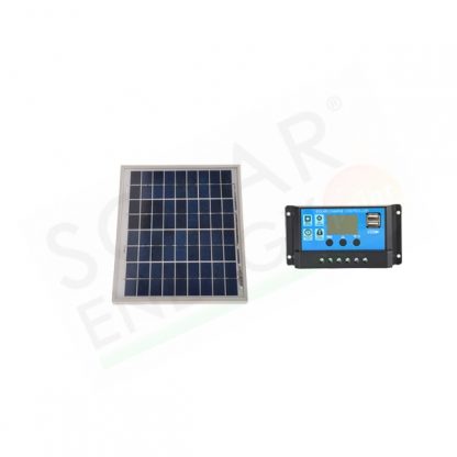 KIT SOLARE CAMPER 5W 12V - MODULO FOTOVOLTAICO 5W E REGOLATORE 10A PWM