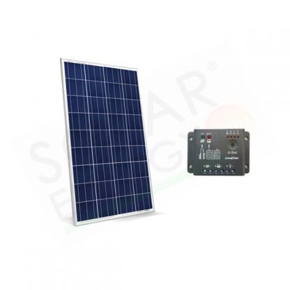 KIT SOLARE BASE 30W 12V – MODULO FOTOVOLTAICO 30W E REGOLATORE 5A PWM