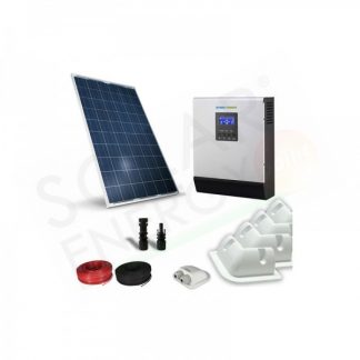 Kit solare fotovoltaico 560W Inverter onda pura Edison30 3KW con regolatore  PWM 50A Batterie AGM