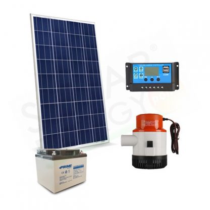 KIT SOLARE IRRIGAZIONE 80W 12V ALTEZZA 3 MT PORTATA 194 L/M