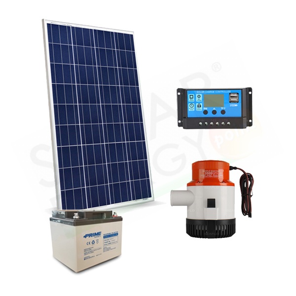 KIT SOLARE IRRIGAZIONE 80W 12V ALTEZZA 3 MT PORTATA 194 L/M