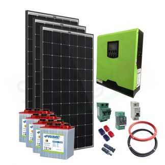 KIT FOTOVOLTAICO OFF-GRID 1 KW 24V PWM CON BATTERIE OP 960AH