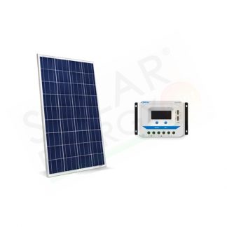 KIT SOLARE BASE 20W 12V – MODULO FOTOVOLTAICO 20W E REGOLATORE 10A PWM CON PRESA USB