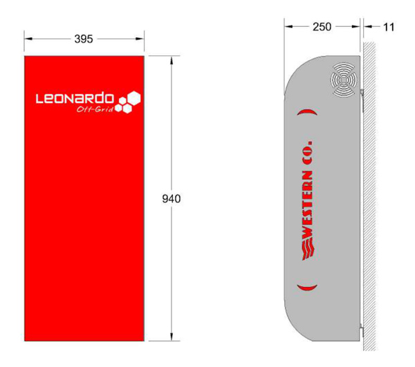 Western Co Leonardo Off-Grid Ge 4KW 3000VA - Dimensioni