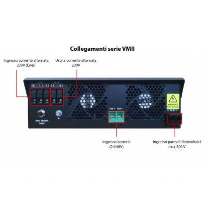 Inverter ibrido 5 kW 48V con regolatore MPPT 80A 500V (max 5 kWp) | VMII5000-48 | Voltronic Power