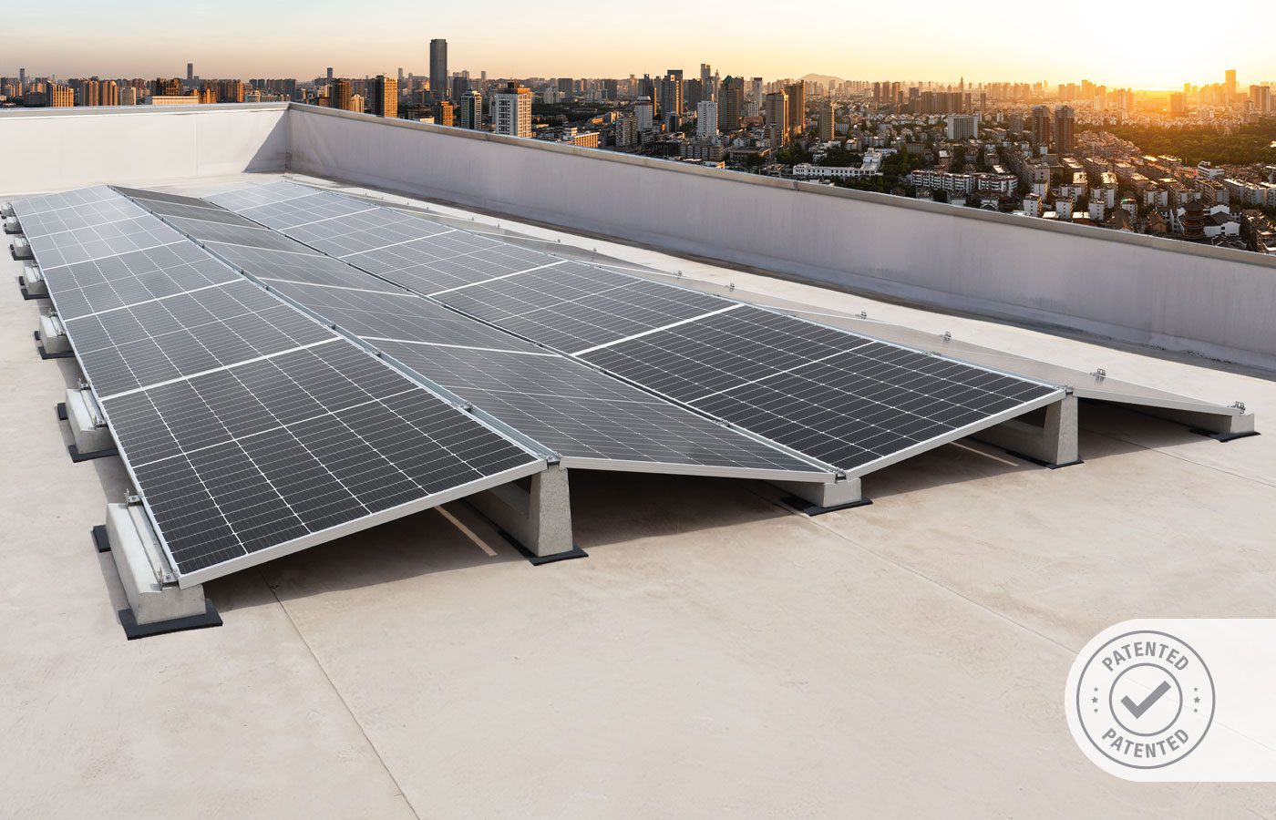 Zavorre per fotovoltaico EASYWEST 10° su tetti piani
