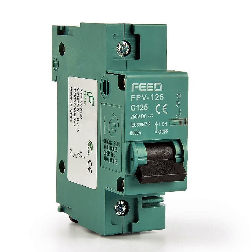 Interruttore magnetotermico 2 poli 125A 550V DC Curva C | FEEO