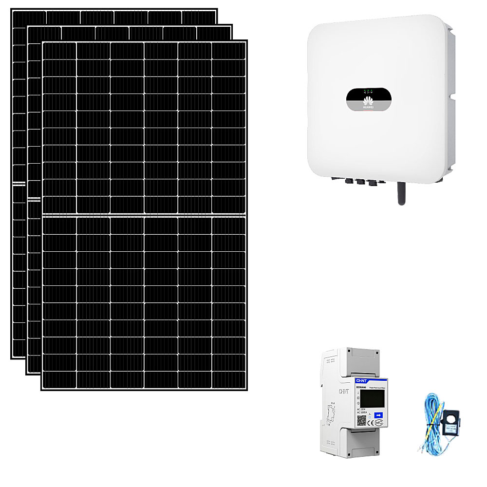 Kit fotovoltaico 3 kWp connesso in rete con pannelli ed inverter Huawei Battery ready | 3KWHUA