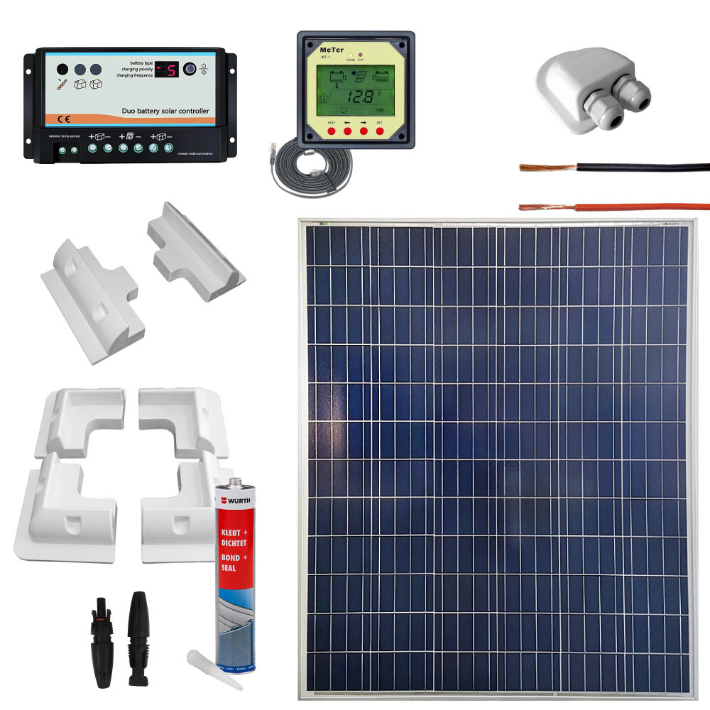 Kit fotovoltaico completo per camper con pannello 200Wp poli | CAMP200-P