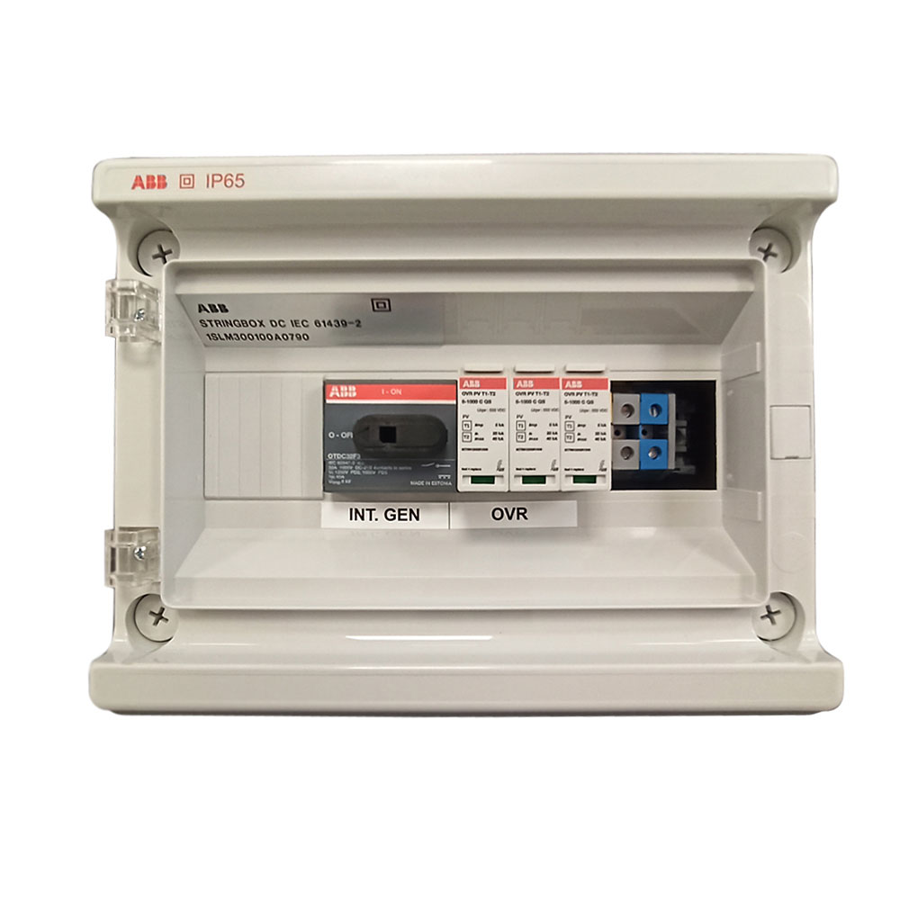 Quadro ABB precablato di protezione CC specifico per impianti fotovoltaici 1 STRINGA