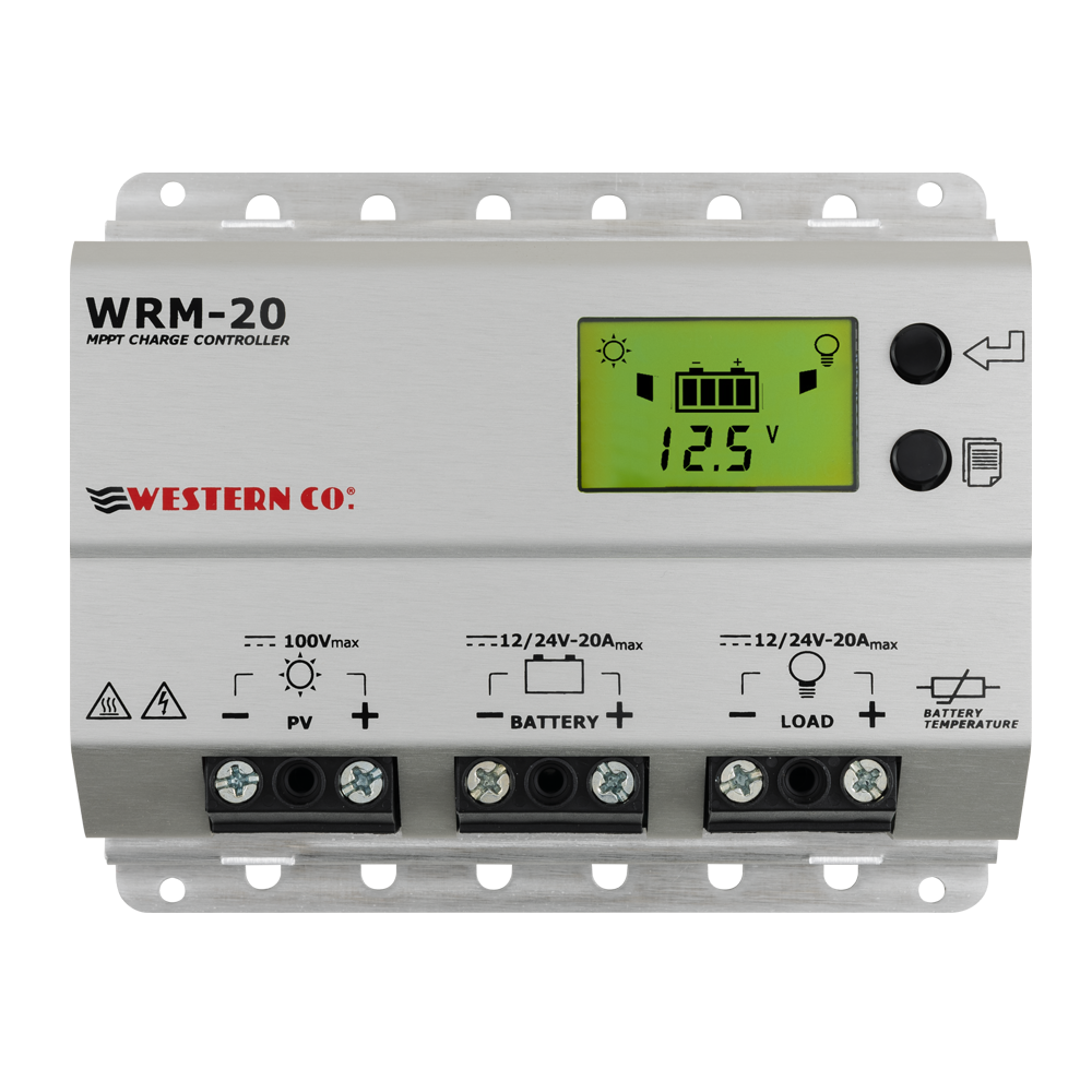 Regolatore di carica MPPT 20A 12/24V con porta RS485| WRM20+ | Western Co.