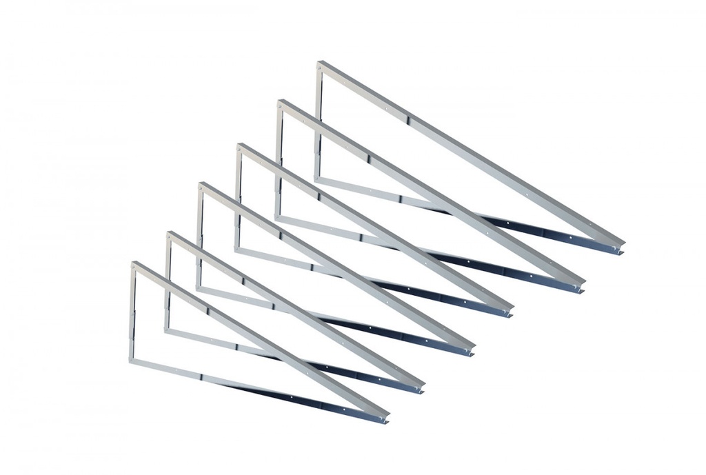 Triangolo regolabile HTL diag.180cm per fissaggio pannelli su tetto piano con inclinazione da 25° a 35°