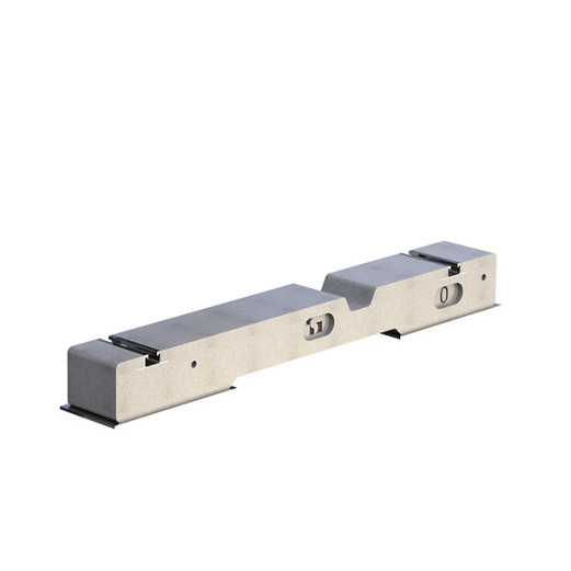 Zavorra in cemento piana con profilo FVP integrato per fissaggio pannelli su tetto piano con inclinazione 0°